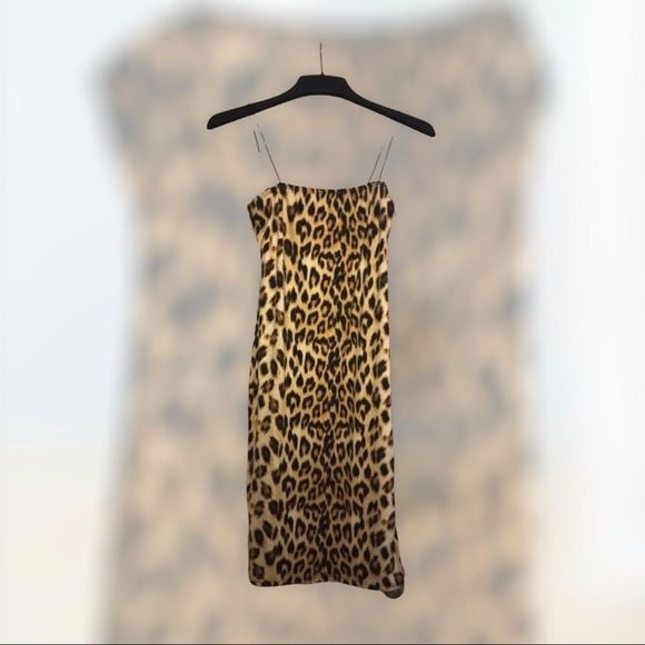 BLUE MOON PINK STAR, Leopard Print,Chemise, Elastic Straps, Size S - Picture 1 of 4